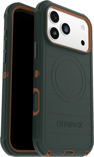 OtterBox 7798436 Étui Defender Pro MagSafe avec Contrôle de la Caméra Coopersmith (Vert) pour iPhone 17 Pro Max