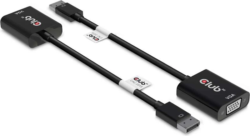 Club3D - Display Port 1.1A Male to VGA Female Active Adapter - Black