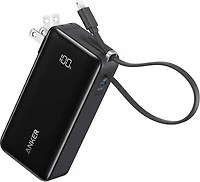 Anker - Fusion 10000 mAh Power Battery Black with Built-in Lightning Cable
