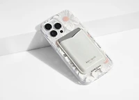 Magnetic Wallet Compatible with MagSafe White Glitter