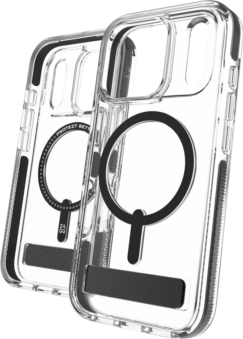 iPhone 17 Pro ZAGG Graphene Santa Cruz Snap Kickstand Case - Black