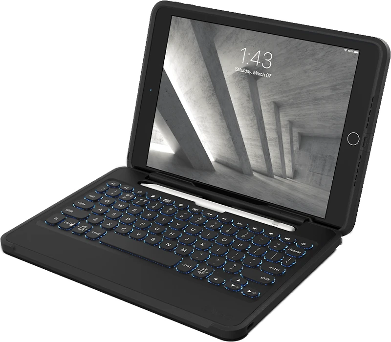 ZAGG étui-clavier et à rabat Rugged – iPad 10.2 (2019-2021) (7e-9e gén.) / Air 3 /Pro 10.5, noir