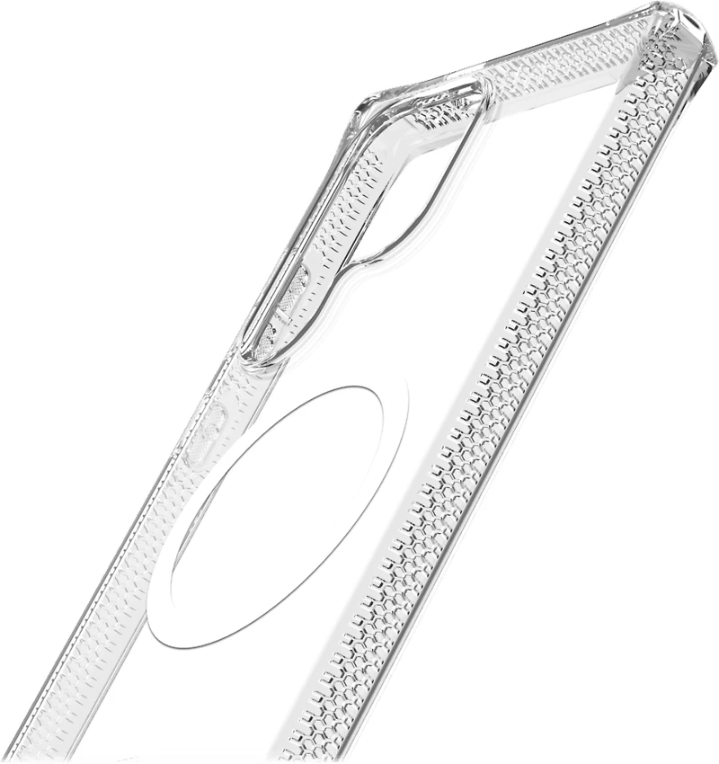 ITSKINS SGZUHMACRTRSP Étui Hybrid_R Clear Compatible avec MagSafe Transparent pour Samsung Galaxy S25 Ultra