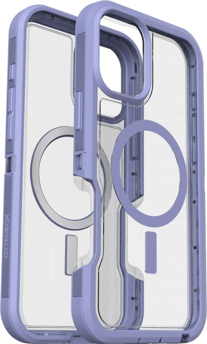 iPhone 16 Plus Otterbox Defender XT Clear Pro w/ MagSafe Series Case - Clear/Purple - Lavendar Haze