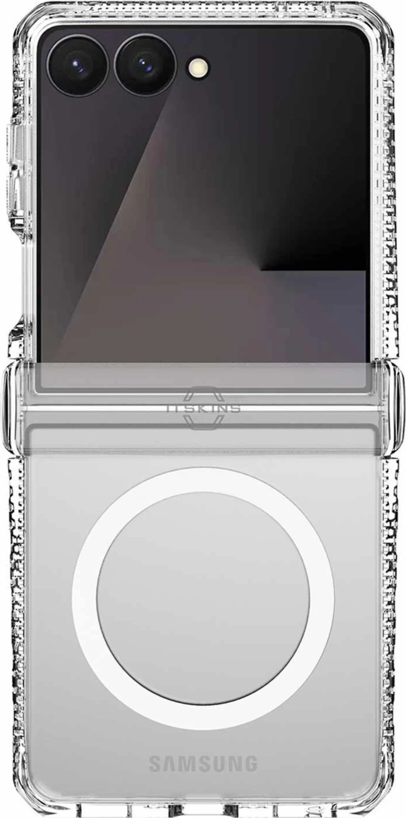 ITSKINS - Hybrid_R Hinge Clear w/Magnets Case for Samsung Galaxy Z Flip8