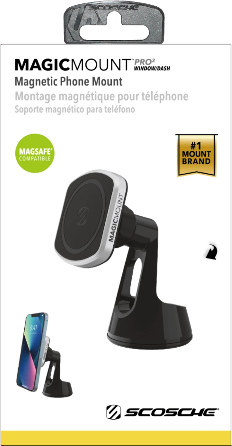 Scosche - MagicMount Pro 2 Window / Dash Mount - Black and Silver