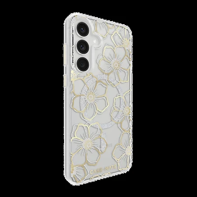 Samsung Galaxy S25 FE Case-Mate Floral Gems Case w/Magnets - Gold