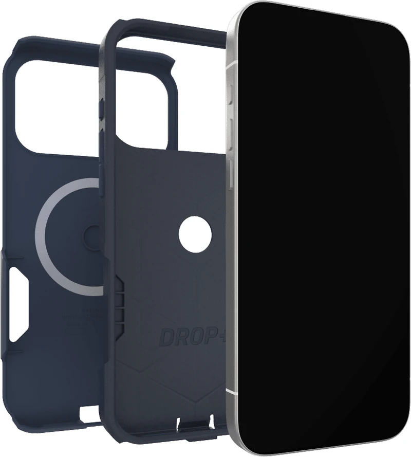 OtterBox 7798346 Étui Commuter MagSafe avec Contrôle de la Caméra Riverside (Bleu) pour iPhone 17 Pro Max