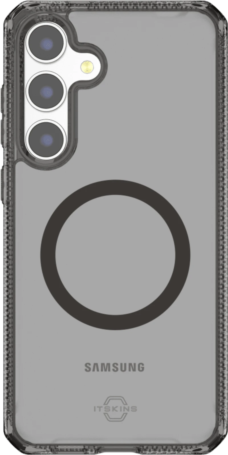 ITSKINS SGZPHBVARSMOK Étui Hybrid_R Vapor Smoke Compatible avec MagSafe pour Samsung Galaxy S25+