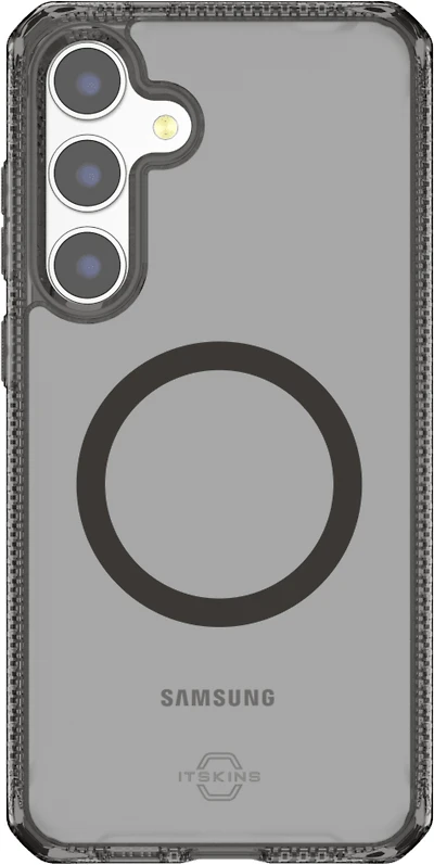 ITSKINS SGZPHBVARSMOK Étui Hybrid_R Vapor Smoke Compatible avec MagSafe pour Samsung Galaxy S25+