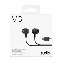 Sudio - V3s Essential Wired Earbuds - Black