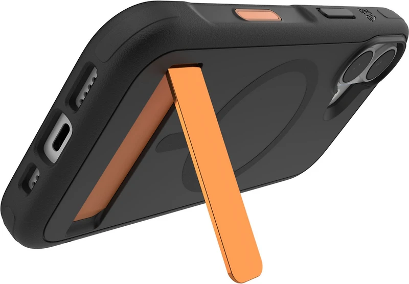 iPhone 17 ZAGG Graphene Sedona Snap Kickstand Case - Flood Black/Orange