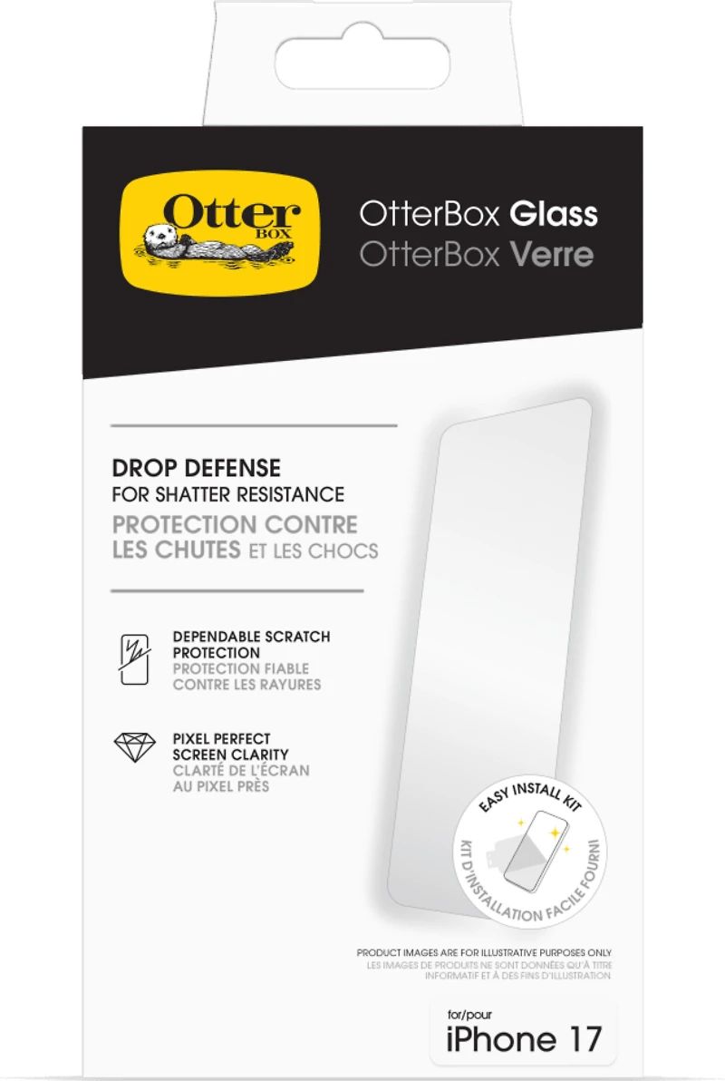 OtterBox - Glass Screen Protector Clear for iPhone 17