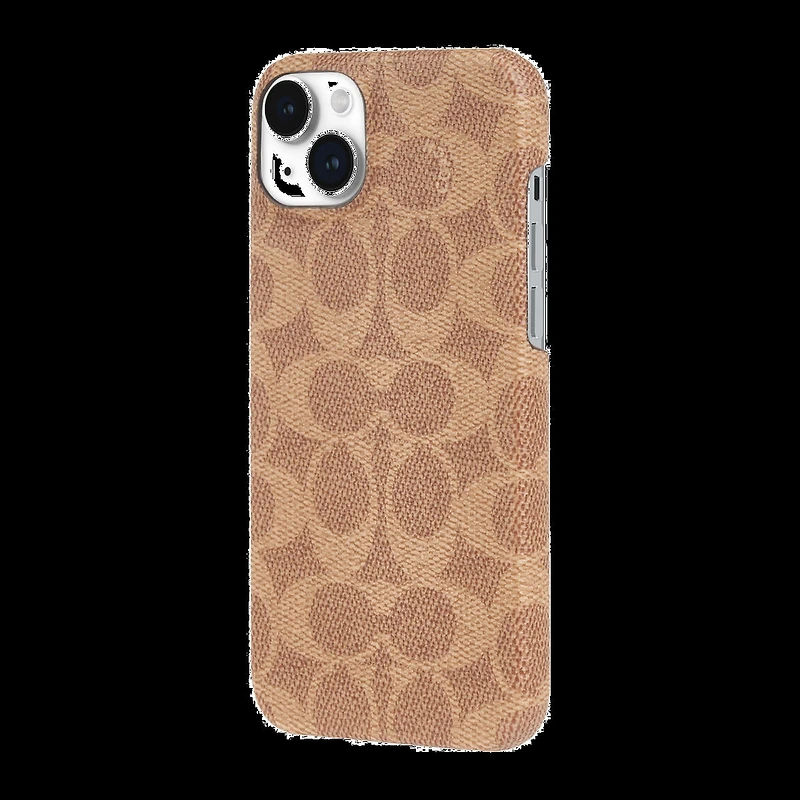 iPhone 15/14/13 Coach Slim Wrap Signature C Case - Tan