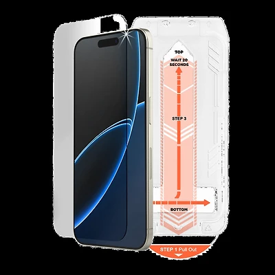 iPhone Air HyperGear Tempered Glass Screen Protector w/Dust Removal Applicator Tray