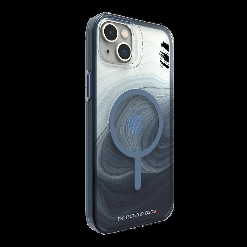 iPhone 14 Plus Gear4 D3O Milan Snap Case - Blue Swirl