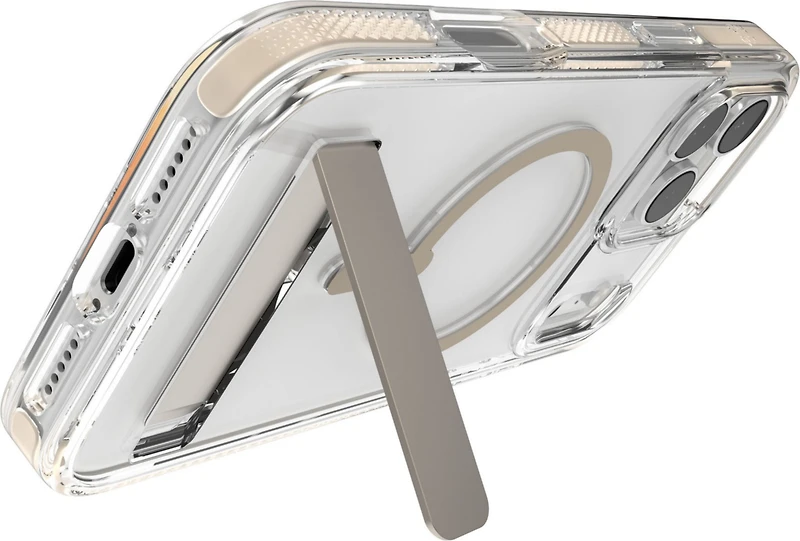 iPhone 17 Pro Max ZAGG Graphene Santa Cruz Snap Kickstand Case - Titanium
