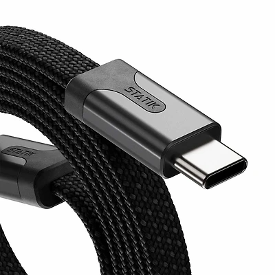 Statik - MagStack Slim Pro Charge/Sync Cable USB-C to USB-C 6.6ft Black