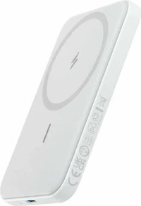 Anker - 5000mAh 7.5W Magnetic Portable Battery White