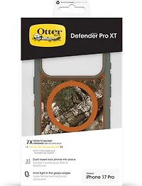 OtterBox 7798428 Étui Defender Pro XT Clear MagSafe avec Contrôle de la CaméraRealtree Apx (Vert) pour iPhone 17 Pro
