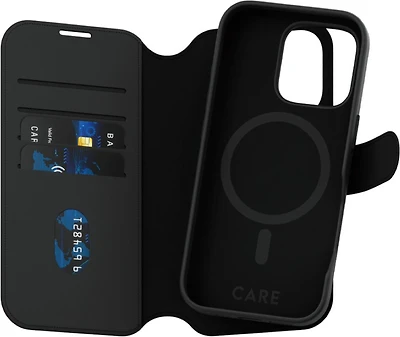 PanzerGlass CARE Feature Tango Portefeuille deux en un iPhone 16 Pro - Noir