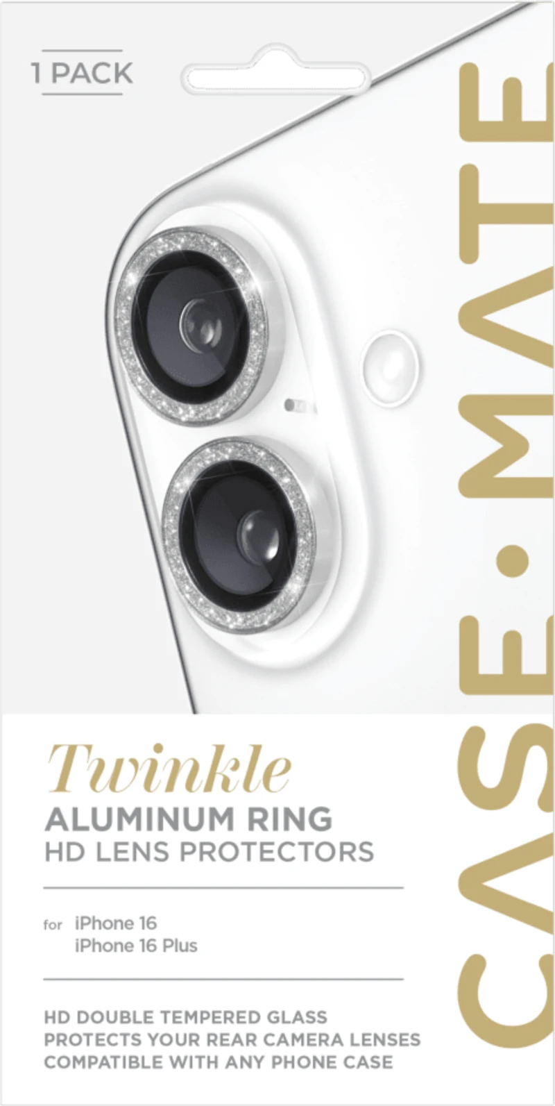 iPhone 16 Plus/16 Case-Mate Aluminum Ring Glass Lens Protector - Twinkle