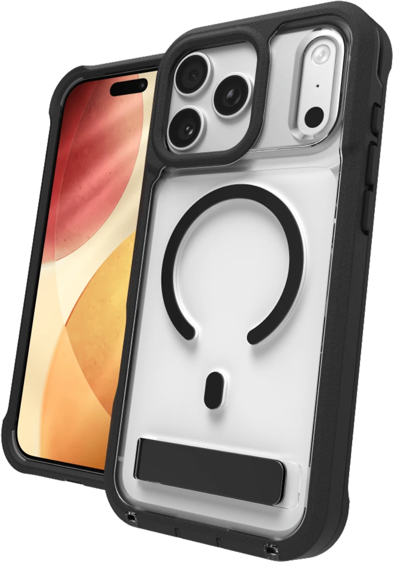 ZAGG - Rainier Snap Case with Kickstand for Apple iPhone 17 Pro Max - Black