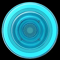 806877 PopGrip for MagSafe w/Magnetic Ring Adapter Translucent Electric Blue