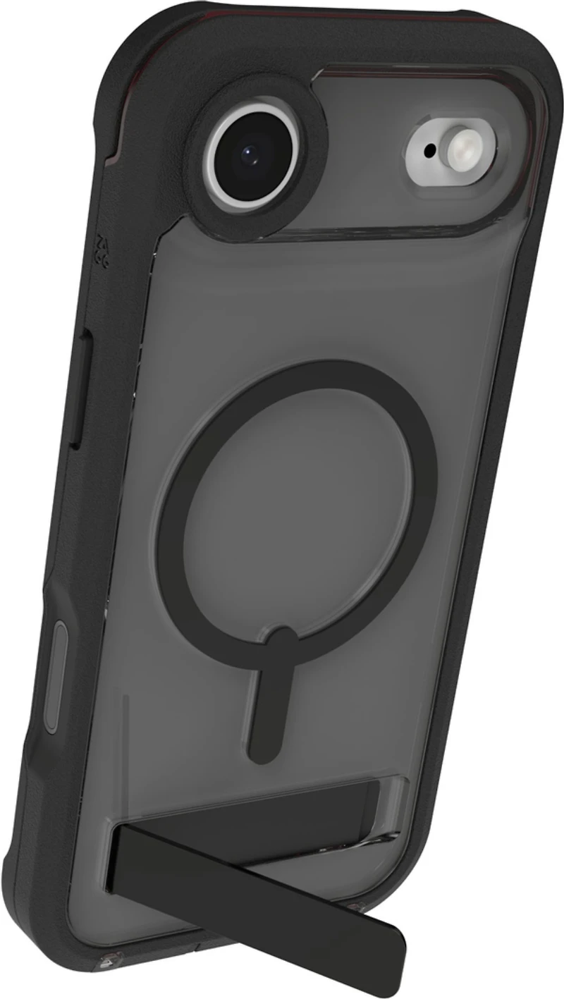 ZAGG - Rainier Snap MagSafe Case with Kickstand for Apple iPhone Air - Smoke Black