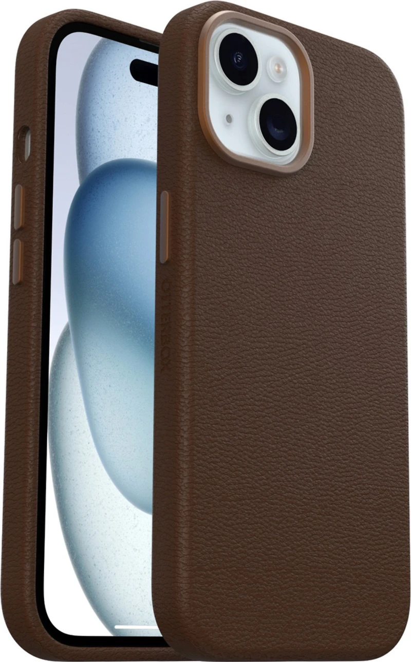 Otterbox - Symmetry Cactus Leather Case For Apple Iphone 15 - Rich Adobe