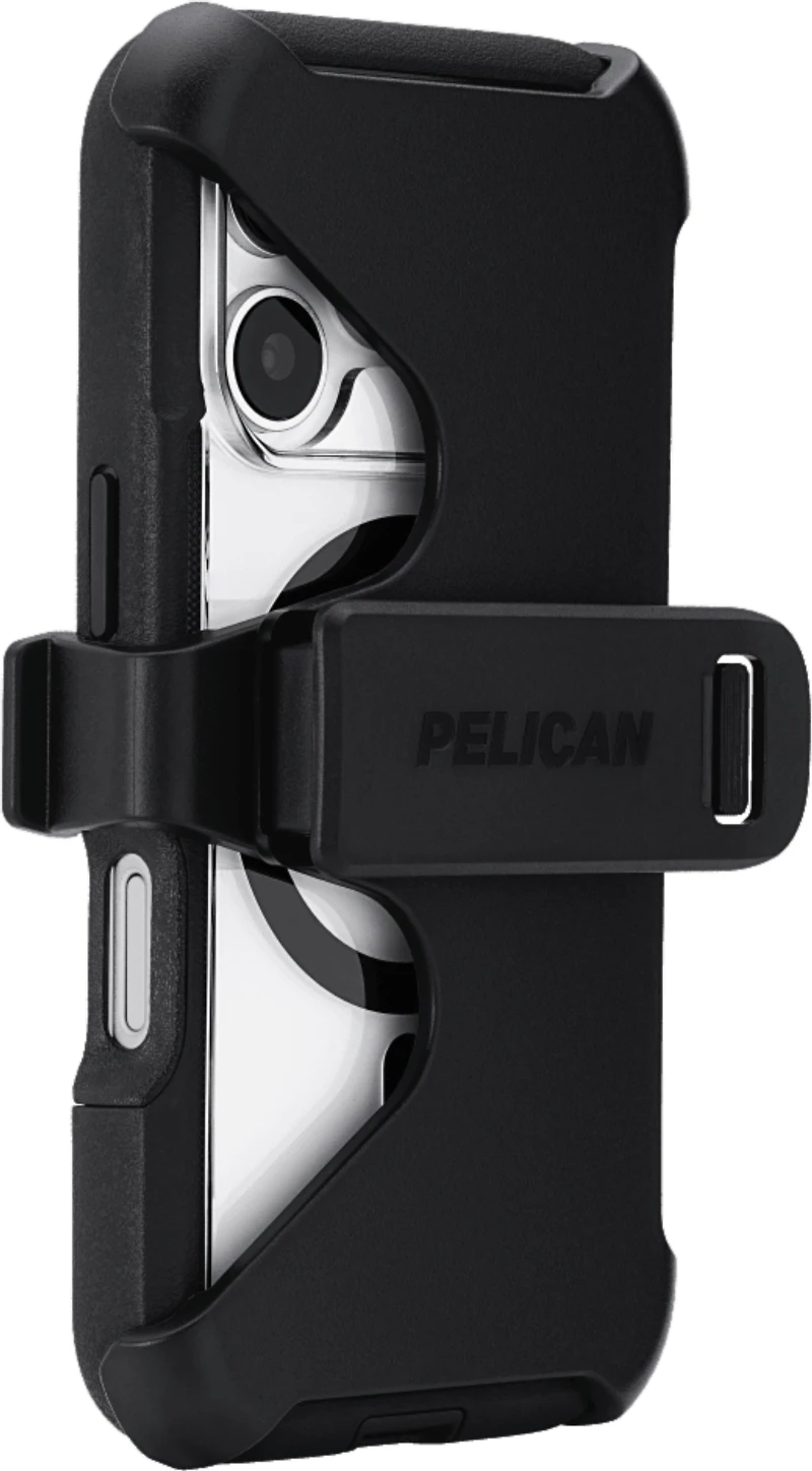 Pelican - Étui MagSafe Voyager avec étui pour Apple iPhone 17 Pro - Noir et transparent