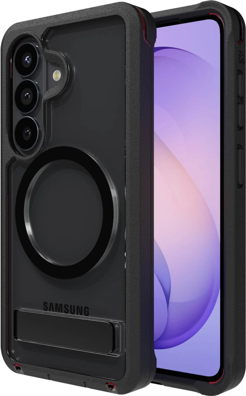 ZAGG - Étui Rainier Snap avec support pour Samsung Galaxy S26 - Noir fumé