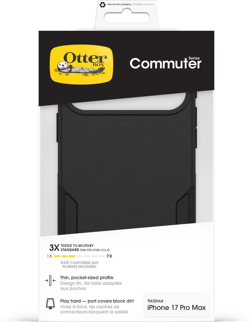 OtterBox 7798338 Étui Commuter MagSafe avec Contrôle de la Caméra Noir pour iPhone 17 Pro Max