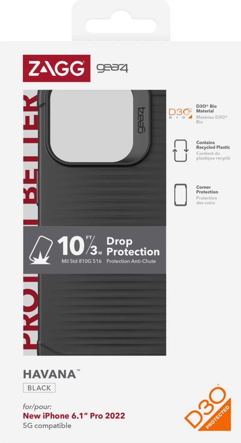 GEAR4 - iPhone 14 Pro Gear4 D3O Havana Case - Black