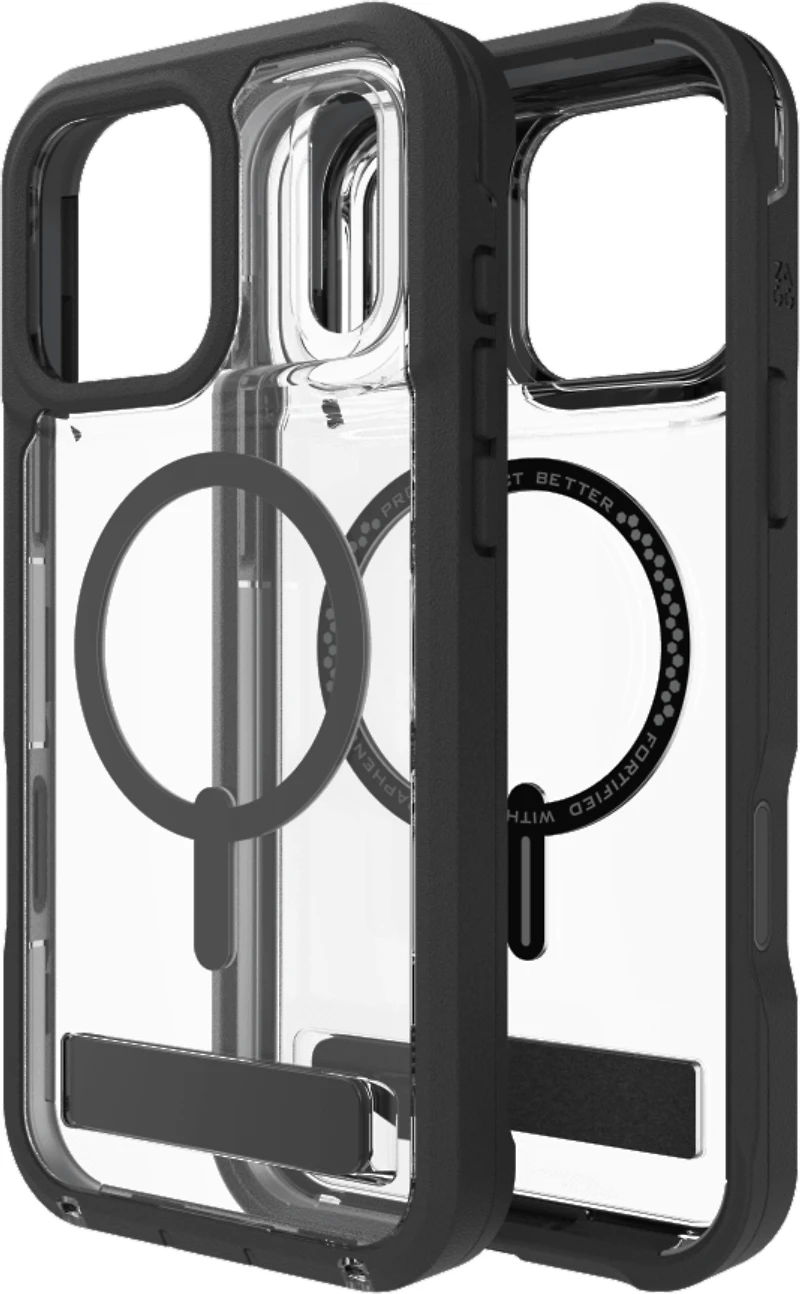 ZAGG - Rainier Snap Case with Kickstand for Apple iPhone 17 Pro Max - Black