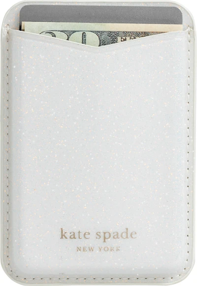 Magnetic Wallet Compatible with MagSafe White Glitter