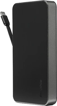 Mophie 10,000 mAh Powerstation Plus w/USB-C Cable + AC Plug - Black
