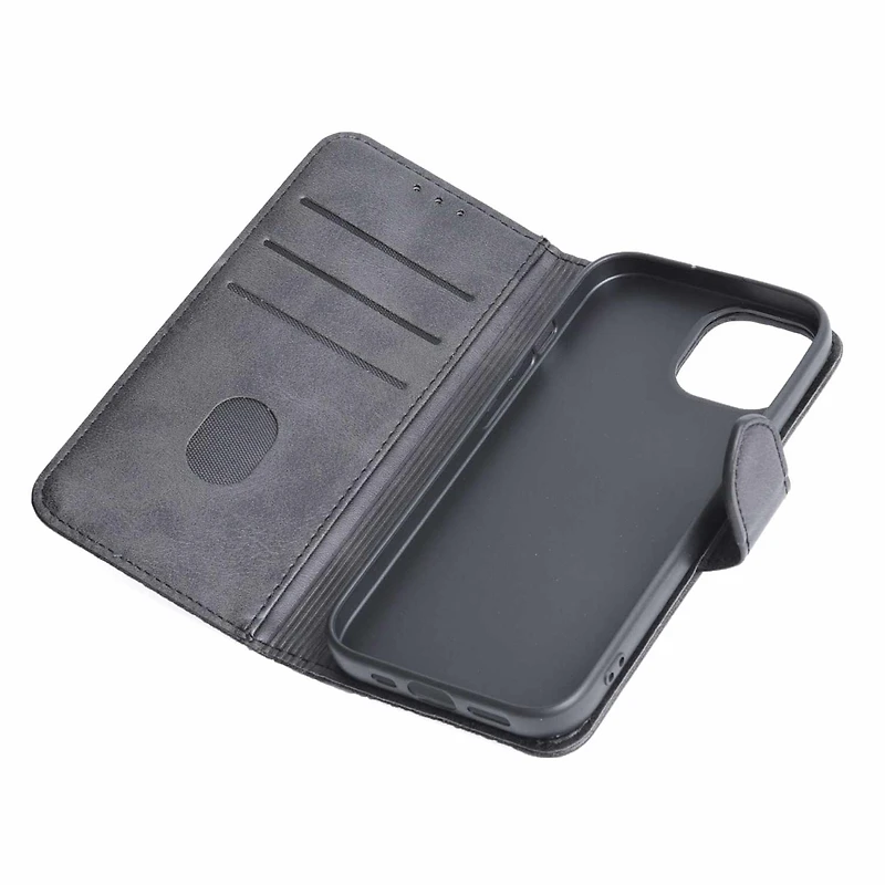 Blu Element - Vegan Leather Folio Wallet Case Black for iPhone 16e/15/14/13