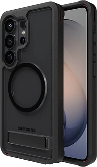 ZAGG - Rainier Snap Case with Kickstand for Samsung Galaxy S26 Ultra - Smoke Black