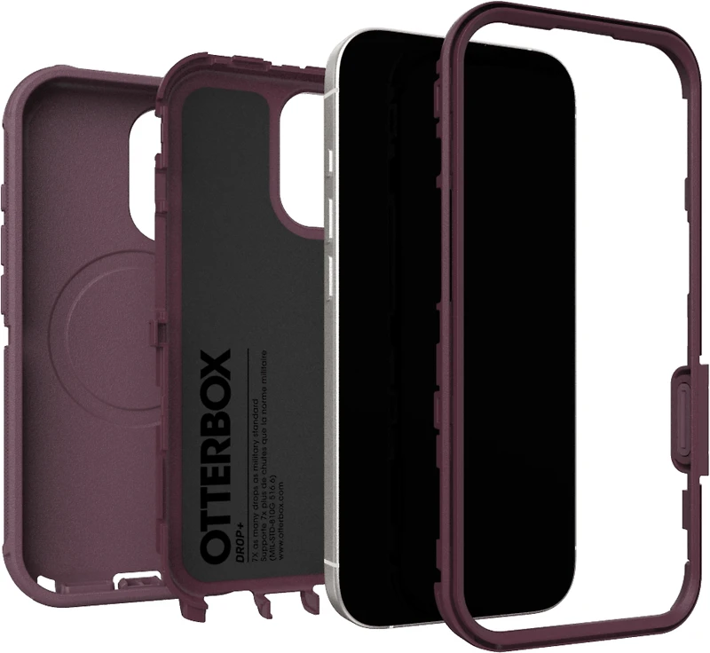 OtterBox Étui Defender Pro MagSafe avec Contrôle de la Caméra Trailhead (Violet) pour iPhone 17