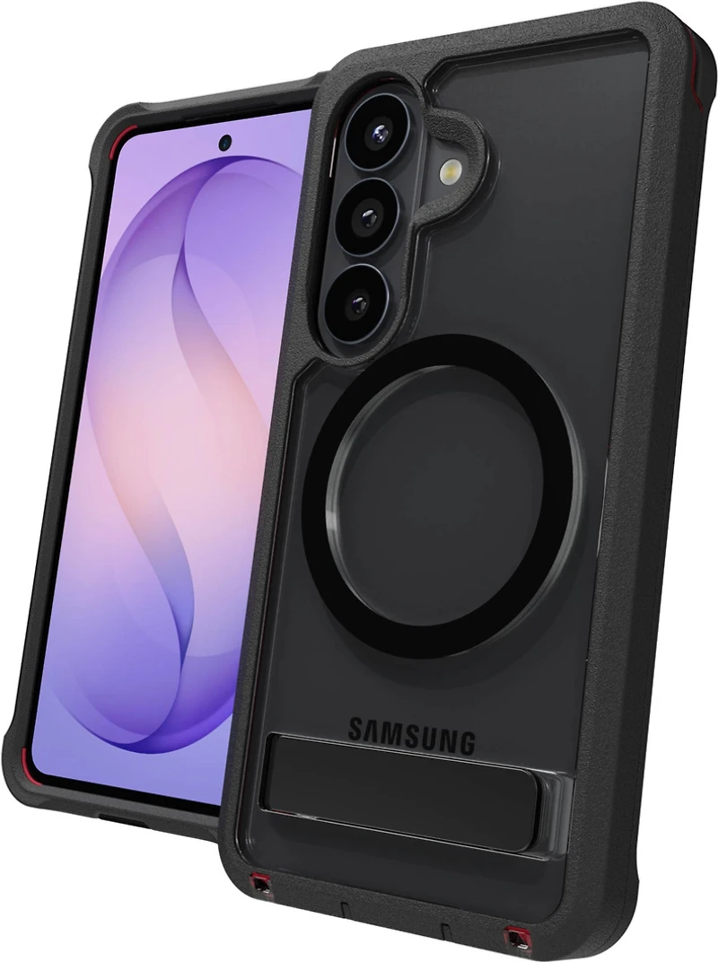 ZAGG - Rainier Snap Case with Kickstand for Samsung Galaxy S26 - Smoke Black