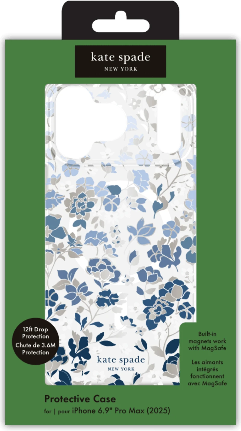 Kate Spade - Protective MagSafe Case for Apple iPhone 17 Pro Max - Flowerbed Blue