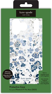 Kate Spade - Protective MagSafe Case for Apple iPhone 17 Pro Max - Flowerbed Blue