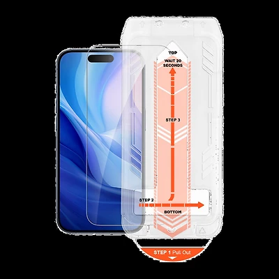 iPhone 16 Pro Max HyperGear HD Tempered Glass Screen Protector w/ Easy Installation Applicator Tray