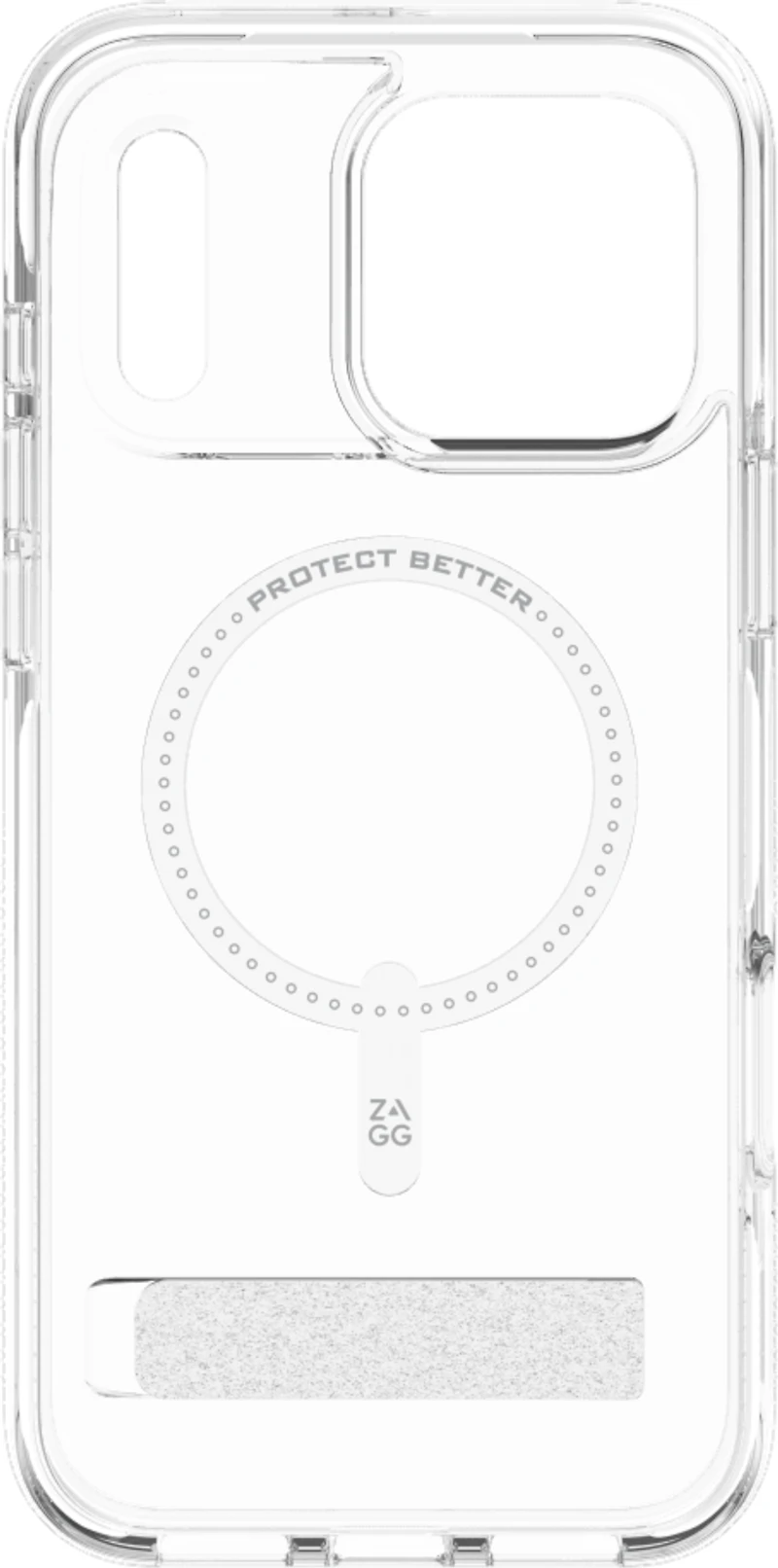 ZAGG - Santa Cruz Snap MagSafe Case with Kickstand for Apple iPhone 17 Pro Max - White