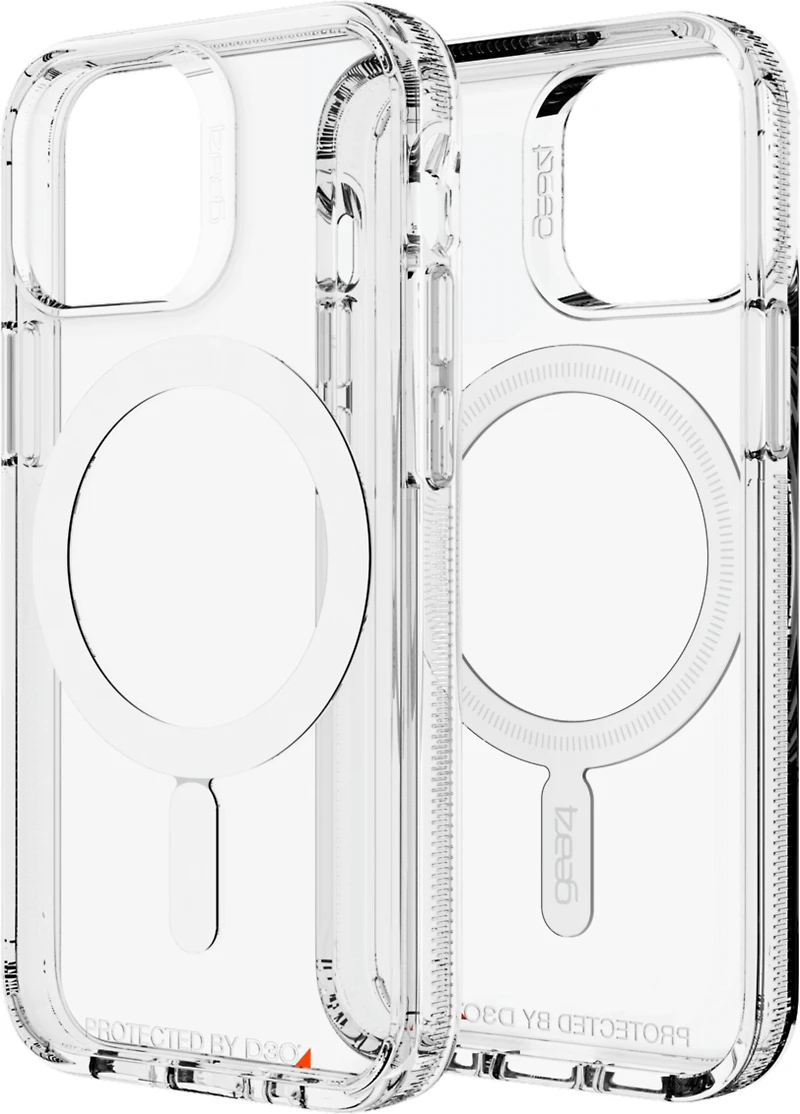 Gear4 étui Crystal Palace Snap en D3O compatible MagSafe - iPhone 13 Mini, transparent