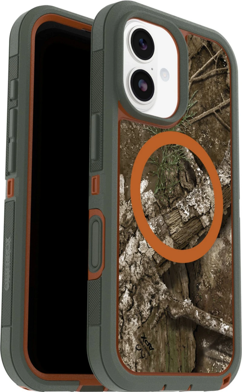 OtterBox 7798412 Étui Defender Pro XT Clear MagSafe avec Contrôle de la CaméraRealtree Apx (Vert) pour iPhone 17