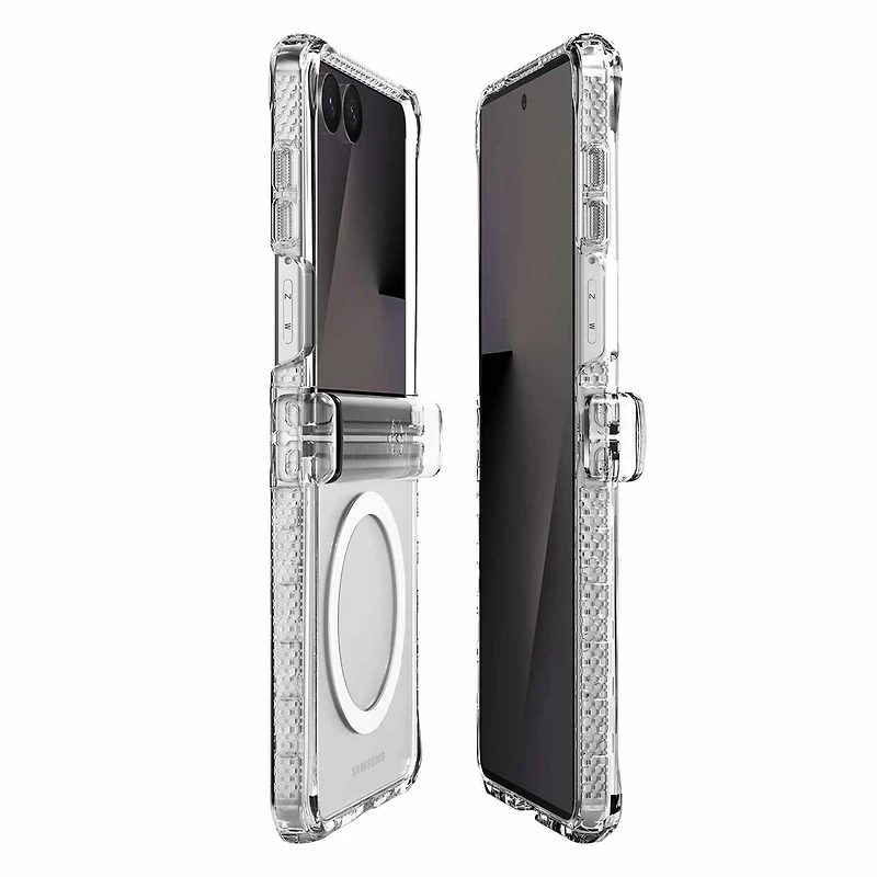 ITSKINS - Hybrid_R Hinge Clear w/Magnets Case for Samsung Galaxy Z Flip8