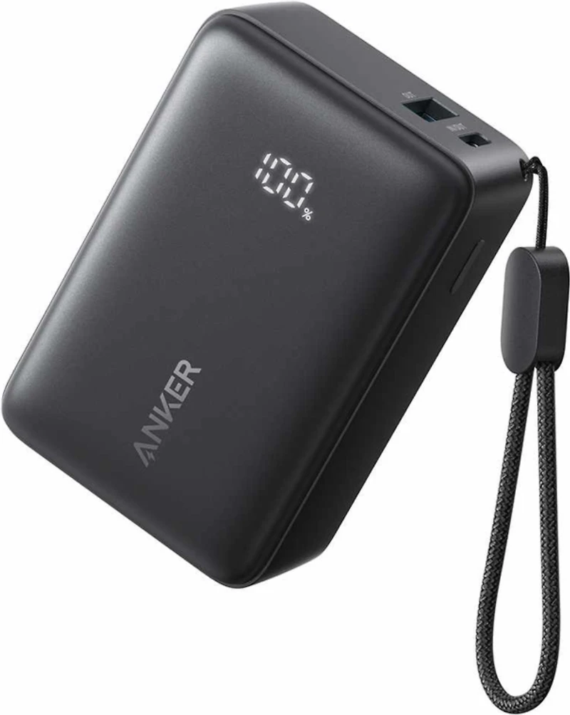 Anker - 10000mAh 30W Compact Portable Battery Black