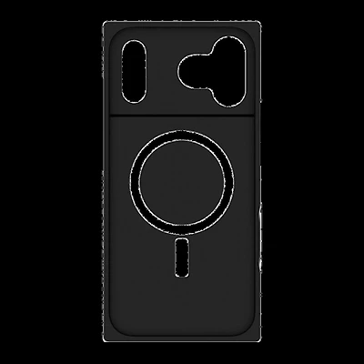 iPhone 17 Pro Max FLAUNT Square Faux Leather MagSafe Case - Black Crocodile